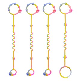 RTMOK Toy Straps for Baby,Silicone Setpacifier Clip,Applies to Car Seat Toy,Teether Toy,High Chair,Stroller Accessories,Baby Toy Clips,Cribs,Rocking Chair﻿