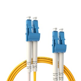 CHunreegow LC to LC Fiber Patch Cable, OS2 Single Mode Fiber Optic Cable - 9/125μm SMF, 2mm LSZH Jacket, 2M/6.56 ft - 1G/10GB for Data Centers, Routers & Home Networks，1pack