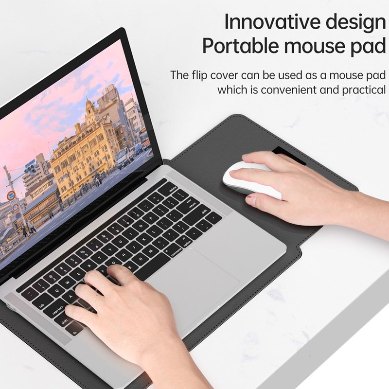 Laptop Sleeve Case PU Leather for OS Laptop 13 Vertical