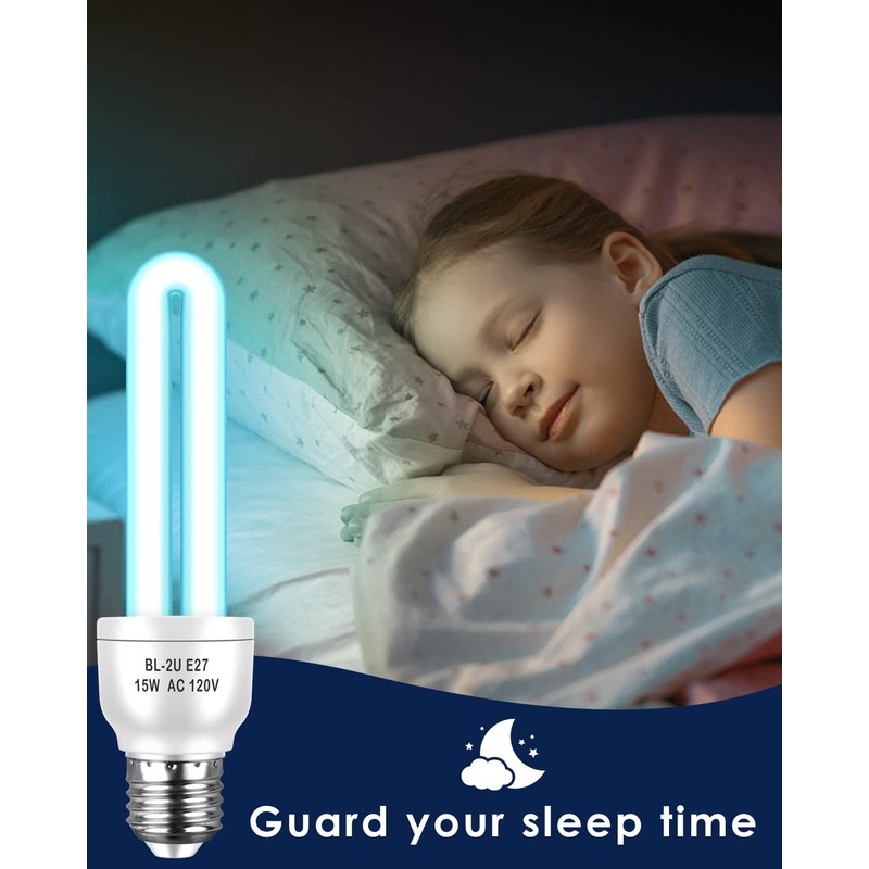 PACETAP E27 15W 2U Type Replacement Bulb, 2 Pack, Compatible