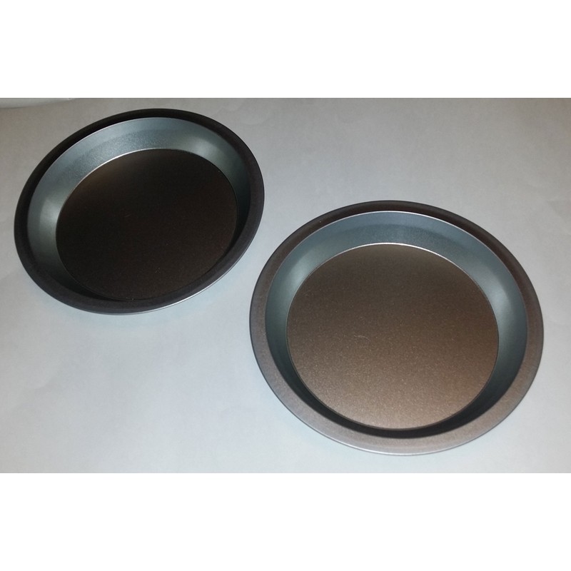 Two 9 inch Pie Pans a Heavy weight steel none