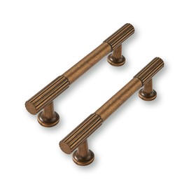 CABDM 10Pack 3.5Inch Solid Kitchen Cabinet Handles Antique Brass Cabinet Pulls Heavy Duty Drawer Pulls Cabinet Hardware Kitchen Handles for Cabinets Cupboard Handles