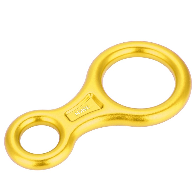 35KN Figure 8 Word Rope Descender Rappel Ring Rock Climbing