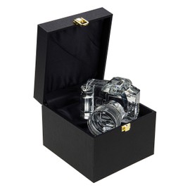 Fotodiox Crystal DSLR Camera Display Model, 2/3 of Real Life Size Replica (EOS 7D with Zoom Lens), Paperweight, Book Shelf, Bookends