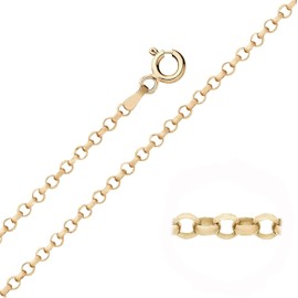Old English Jewellers 9ct Yellow Gold on Silver Belcher Chain Necklace 2.5mm - 16" 18" 20" 22" 24" 26" 30" (22)