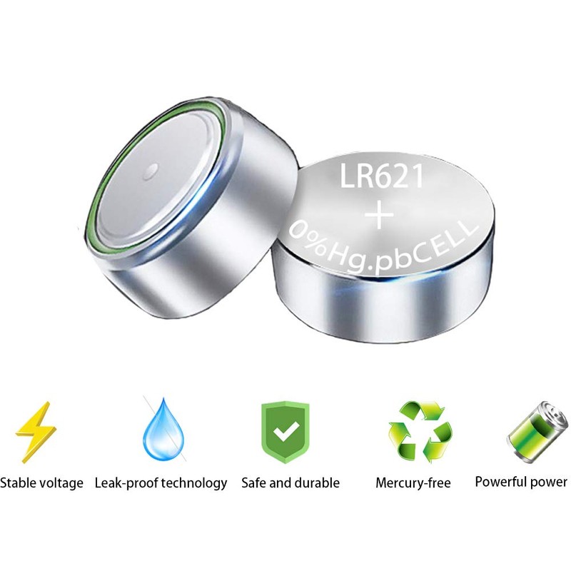 SKOANBE 10PCS LR621 AG1 SR621SW 364 LR60 164 1.5V Watch