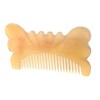 WOONEKY Handmade Natural Horn Scalp Massage Comb with Thickened Wide