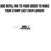 Custom Signature Stamp - Self Inking - Black Ink -