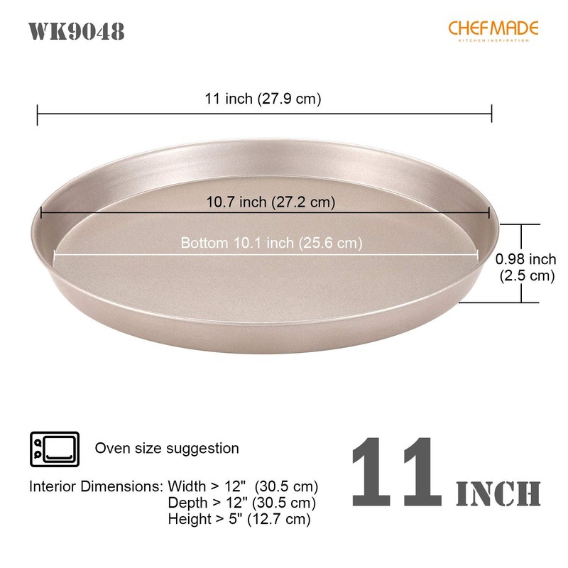 CHEFMADE Pizza Pan, 10 Inch Non-Stick Pancake Baking Moulds for