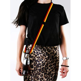 MIK funshopping Water Bottle Holder, Carrying Strap for Water Bottles, Drink Holder for Festival and Outdoor Activities, Bottle Strap (Black, Red, Gold/German Flag)