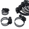 Litoexpe 60 Pack Black Hose Clamps, Stainless Steel Worm Gear
