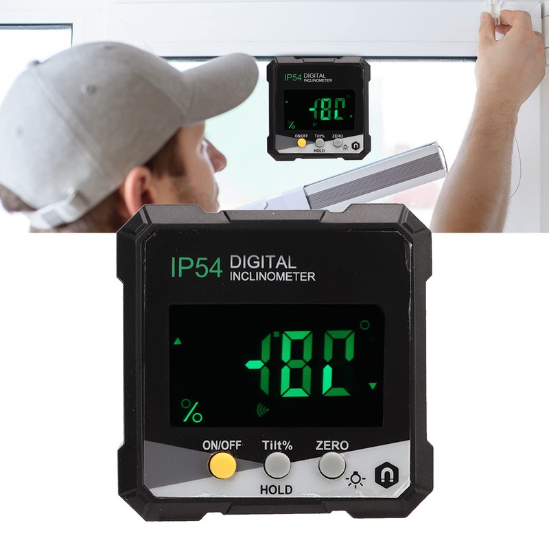 Digital Inclinometer LCD Display Protractor Magnetic Level Box Angle Finder