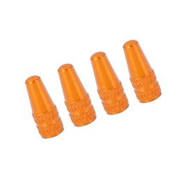 Partuto 4pcs French Type Valve Caps Bicycle Tire Valve Stem Caps Orange Replacement