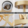 WUZUPS Chandelier 3-Light Vintage Farmhouse Semi-Flush Mount Ceiling Light Lighting