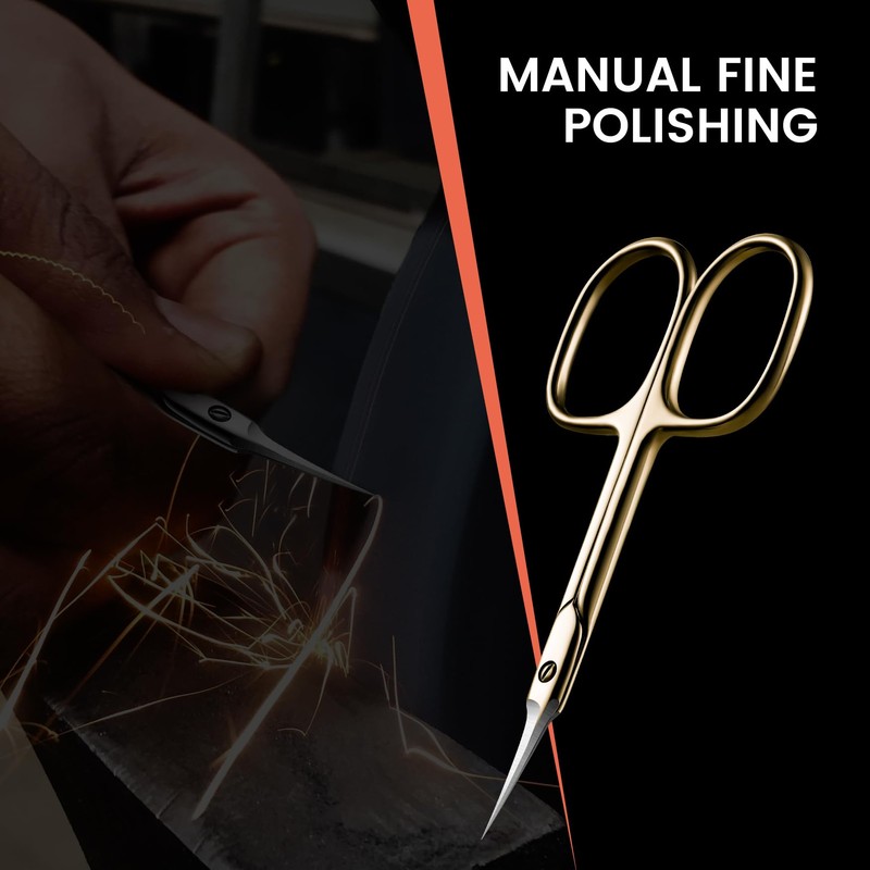 BEZOX Curved Cuticle Scissors - Precision Manicure Scissor Nail Cuticle