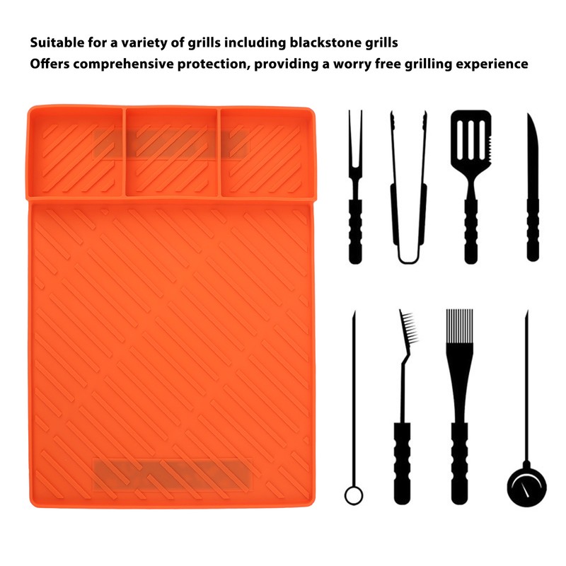 BBQ Grill Mats Magnetic Silicone Grill Baking Tray Resuable Prep