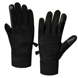 POPOOLA Outdoor Gloves, Cold Protection, Thermal, Windproof, Anti-Slip, Bicycle, Fishing Gloves (M)