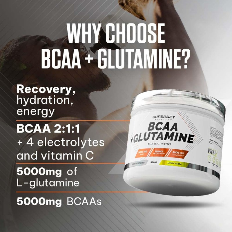 Superset Nutrition - Bcaa + Glutamine (450g) - BCAA -
