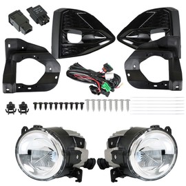 Silscvtt 2Pcs Fog Lights Assembly Replacement for Nissan Maxima 2020 2021 Clear Lens with Front Bumper Bezel Wires Switch Bulbs Kit Left+Right Side (Passenger & Driver Side)