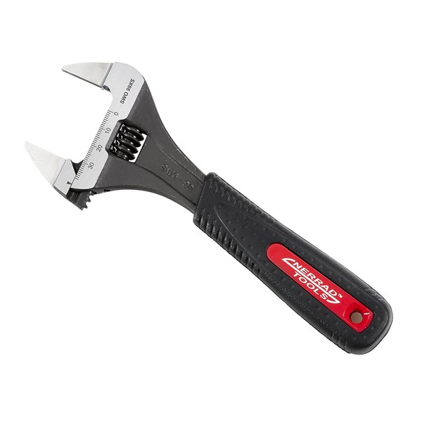 Nerrad Tools NTSWO8XS Extra Slim Adjustable Super Wide Opening Irega Wrench, Silver, 8-Inch