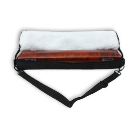 ModouString Flute Case Cover Bag with Adjustable Strap flute Storage Box with Velvet Inside Solid wood Durable Lightweight (16 hole,red), case-151-bag
