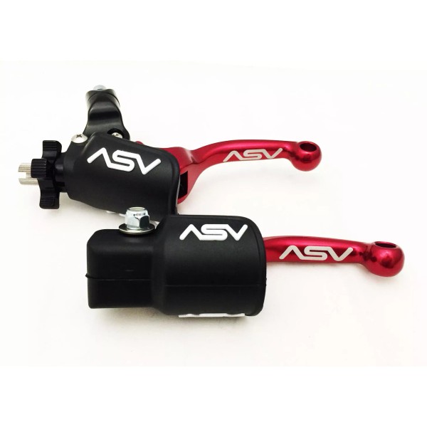 ASV F3 Shorty Red Front Brake Clutch Perch Levers Dust