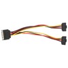 10Pcs SATA Power Adapter 15pin 1 Male to 2 Female