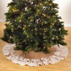 Saro Lifestyle Cotton and Jute Ruffled Tree Skirt Natural 72"