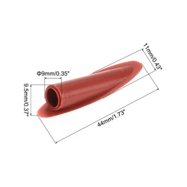 sourcing map 100Pcs Plastic Pocket Hole Plugs, 9mm Slant Hole Caps for Pocket Hole Jig Wood Working Tool Accessories, Red Brown