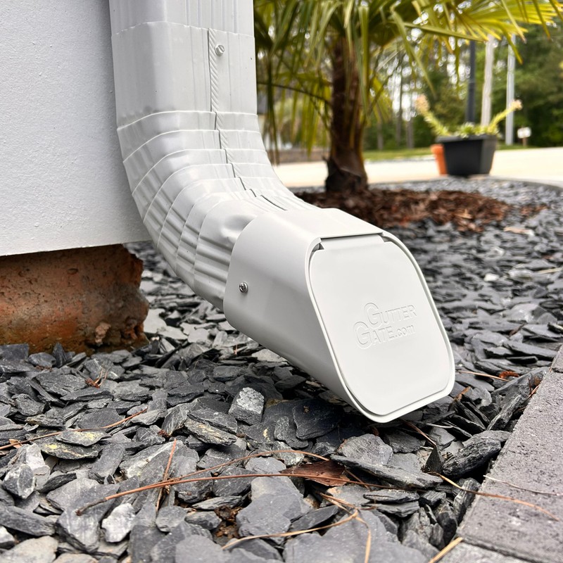 The Original GutterGate 3"x4" for Type-A Downspouts (White) (Made in