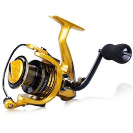 YONGZHI Fishing Reels,13+1BB Light Weight and Ultra Smooth Powerful Spinning Reels for Saltwater and Freshwater Fishing (Yellow 2000)