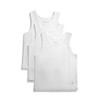 Feathers Boys White Tank 100% Cotton Super Soft Tagless Undershirts