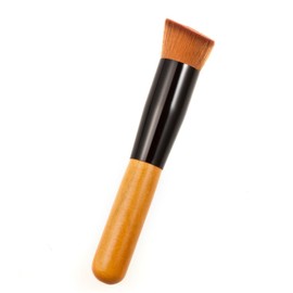 Healeved Foundation Brush Concealer Face Makeup Tool Wooden Brush Handle Aluminum Tube Nylon 12.3cm Multifunctional Random Color