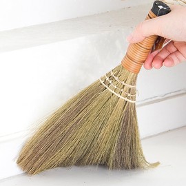 2Pcs Asian Brooms For Sweeping Indoor: Household Dust Hand Whisk Broom Short Broom Portable Natural Broom Bristles Housekeeping Cleaning Tool Child Pretend Manual Straw