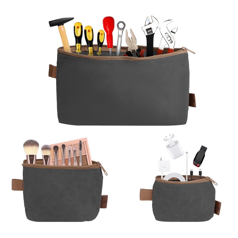 Tool Bag, 3 Size Canvas Zipper Bag, Tool Bag Organiser,