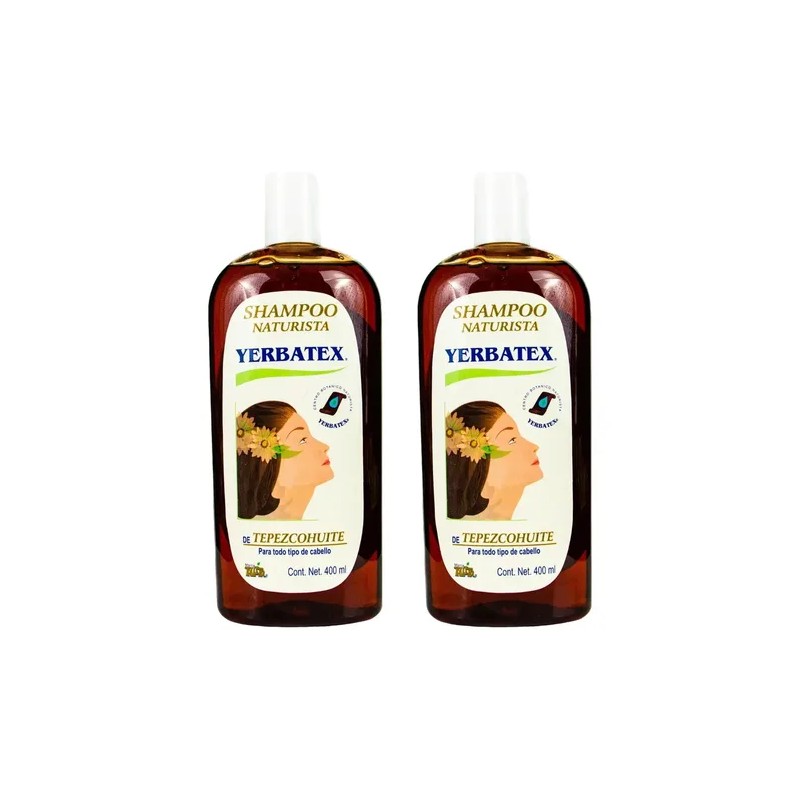 2 Shampoo Naturista De Tepezcohuite 400 Ml