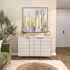 CosmoLiving by Cosmopolitan Glass Decorative Candle Lantern with Metal Plate,