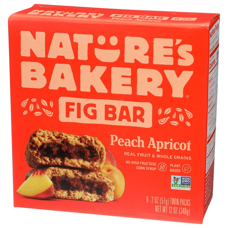 Nature's Bakery Peach Apricot Whole Wheat Fig Bars, 6 Count,