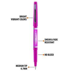 OPTIMUS 24-Color 0.7mm Felt Tip Pens - No Bleed, For Writing, Drawing, Journaling