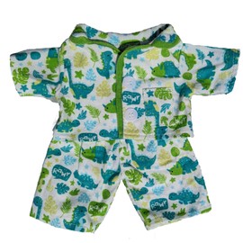 Green Dinosaur Pyjamas PJ - 16"/40cm- Teddy Bear Clothes - fits Build a Bear Teddies