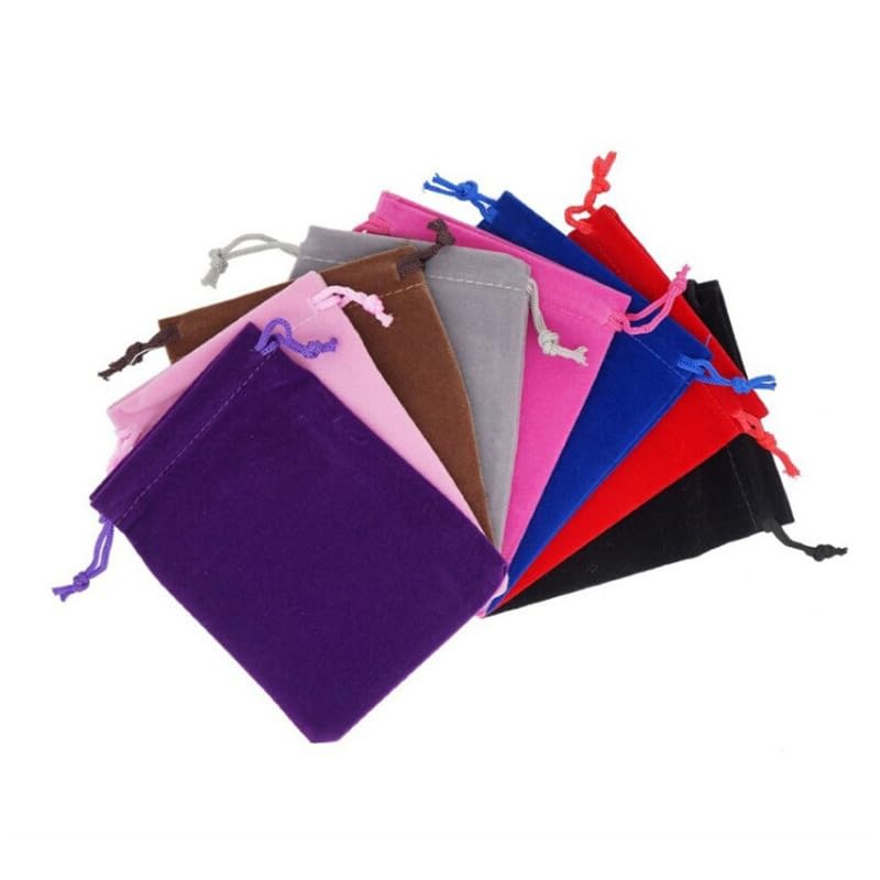 GELIMY 10PCS Soft Coloful Velvet Pouches Bag Jewellery Packing Drawstring