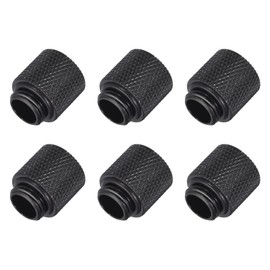 sourcing map Male to Female Extender Fitting G1/4 x 20mm for Water Cooling System Black 6pcs