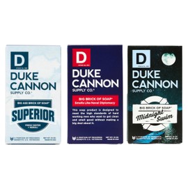 Duke Cannon Ultimate Freshness Soap 3-Pack: Midnight Swim, Superior, & Naval Diplomacy - 10 oz Bars with Aquatic, Fresh Water, & Oceanic Scents - Triple Milled, American-Made