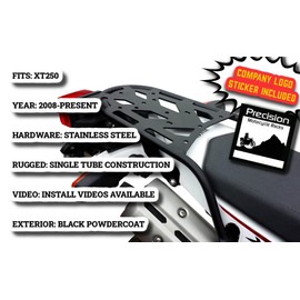 PMRACKS XT250 Rack (2008-Present) XT 250 Rear Motorcycle Luggage Rack 2008 2009 2010 2011 2012 2013 2014 2015 2016 2017 2018 2019 2020 2021 2022 2023 XT250 Accessories Rear Cargo Carrier