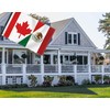 2×3 FT Mexico Canada Friendship Flag,Medium 60×90 CM Mexican Canadian