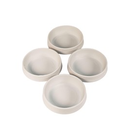 Light Grey Rubber Castor Cups 56mm Protect Wooden, Laminate, Tiled Floors and Carpets from Wheel Damage and Scratches Caused by Chair, Bed, Sofa and Table Legs (4, Large)