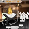 Large Black Ethanol Fireplace Indoor Outdoor Decorative Floor Fireplace With