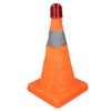 2 Set 30cm Traffic Cones Foldable Reflective Strips Road Safety