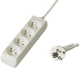 PremiumCord PP4-05 power extension - power extensions (White, White)