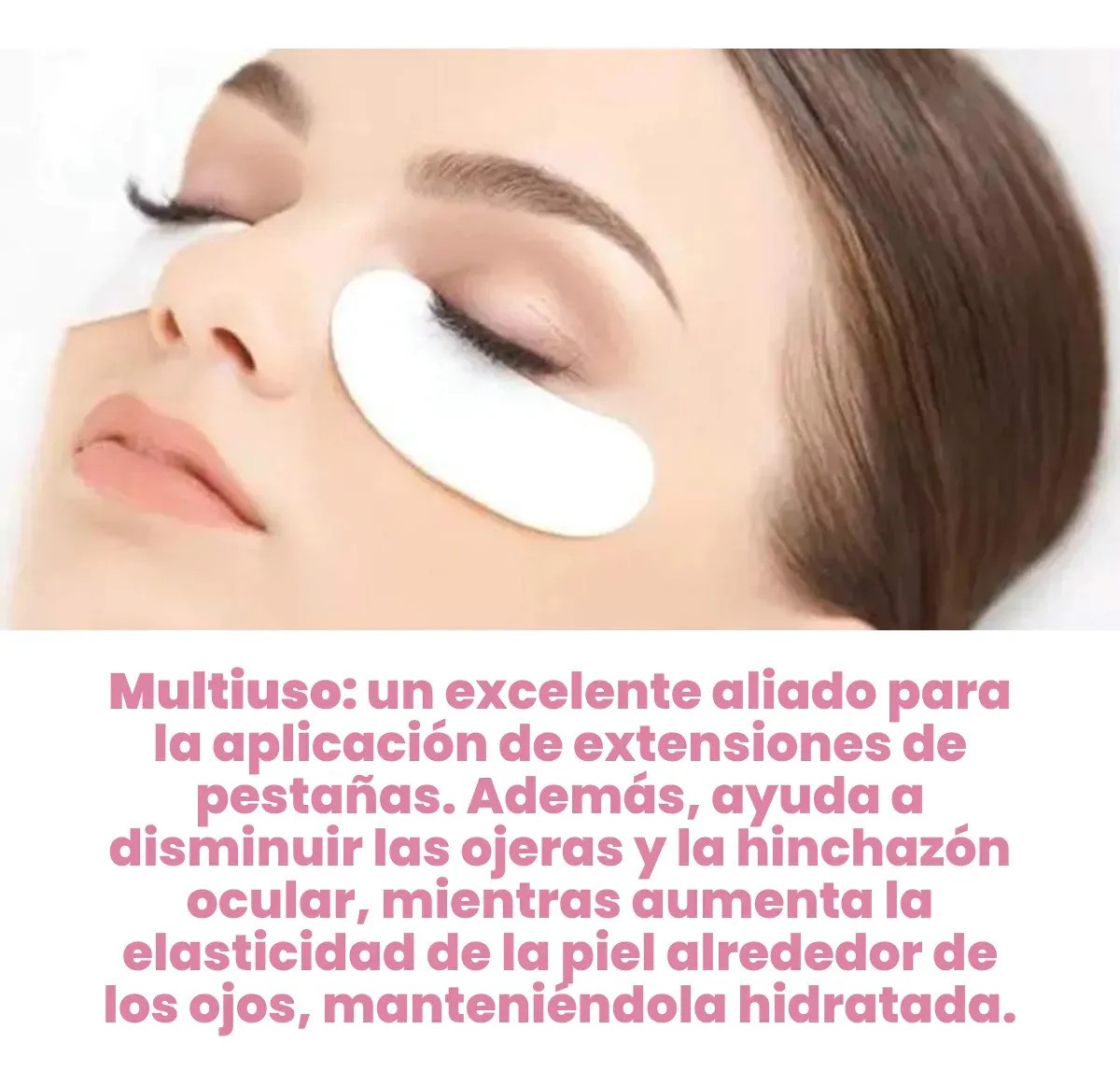 100 Pares Parches Hidrogel Contorno Ojos Aplicación Pestañas Blanco